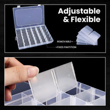 Load image into Gallery viewer, Lightweight and Portable Bead Storage Containers with Customizable Grids - 8pcs