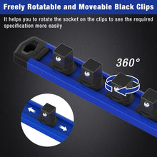 Load image into Gallery viewer, Durable 6-Piece Magnetic Socket Organizer with Easy Access Clips - 13.2 Inches