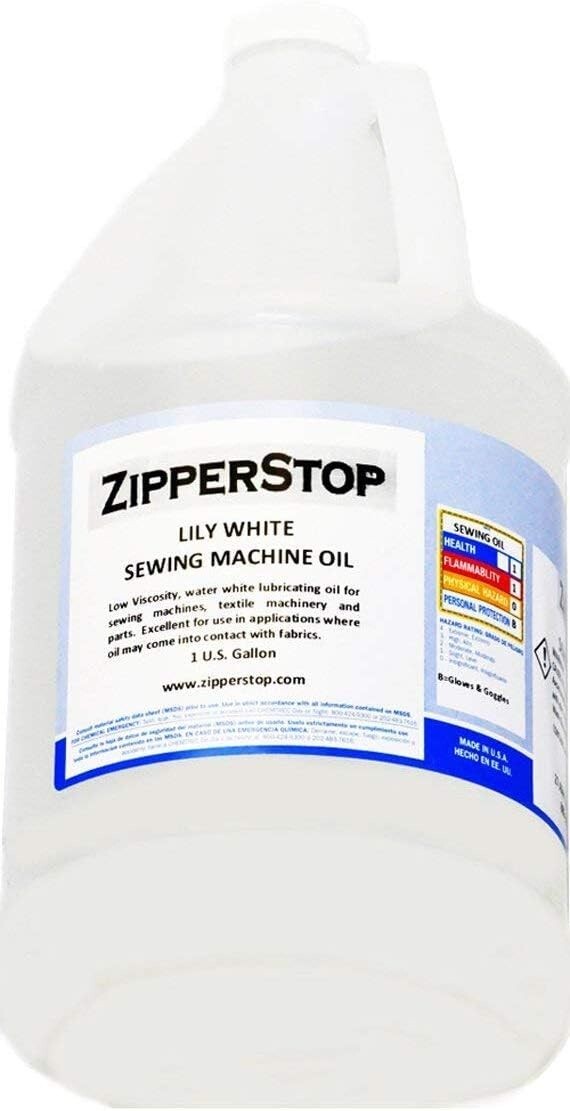 Lily White 1 Gallon Sewing Machine Oil - Safe for Fabric Contact and High Temp