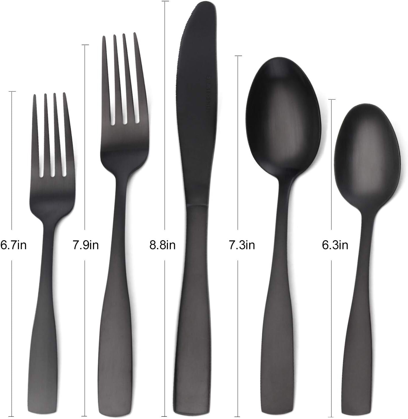 Elegant Satin Finish 40-Piece Cutlery Set - Dishwasher Safe for Modern Homes