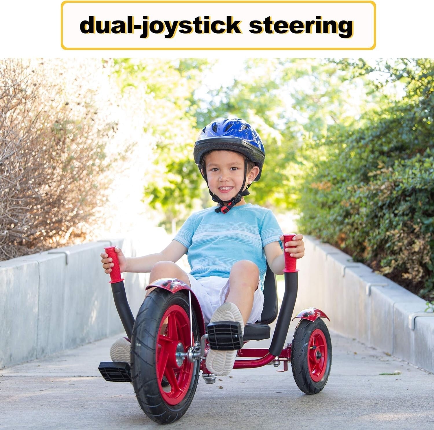 Adjustable Mity Sport Tricycle with Dual-Joystick Steering for Smooth Rides