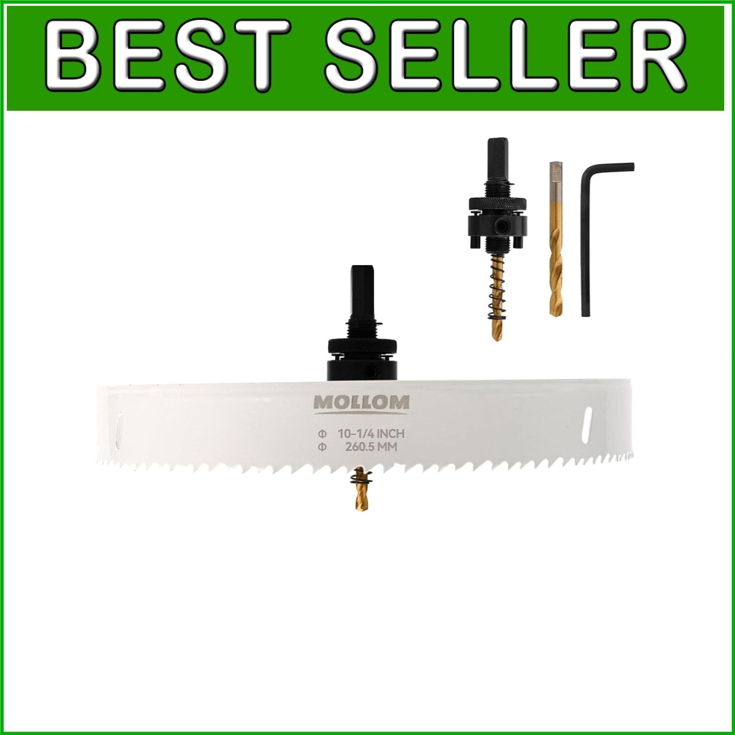 Durable 260.5mm HSS M42 Hole Saw - Effortless Cutting for Professionals & DIY