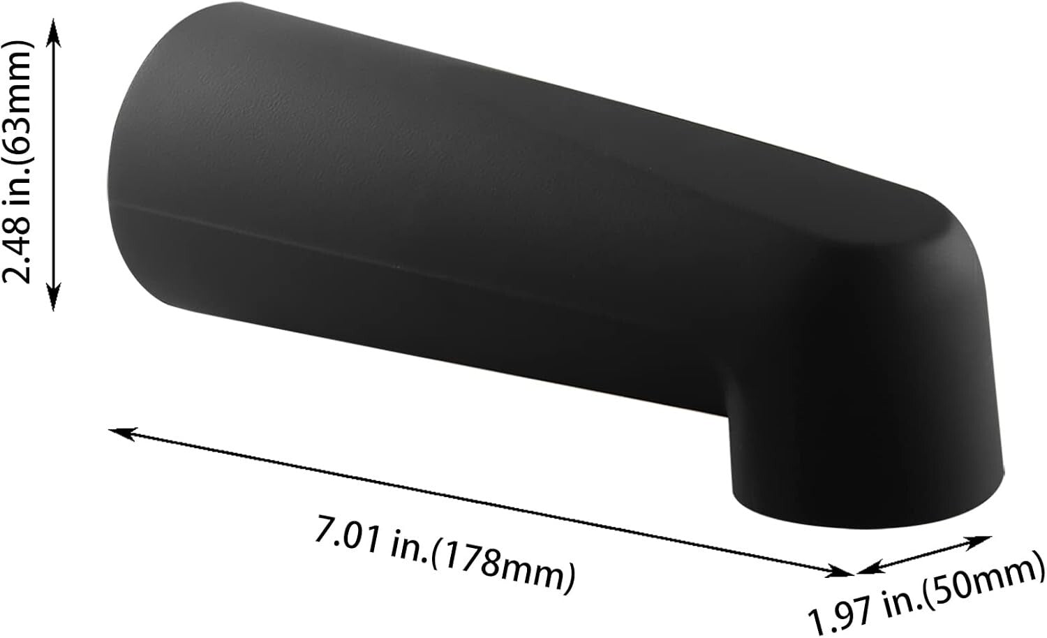 Heavy Duty Zinc Bathtub Faucet in Matte Black - Seamless and Stylish Finish