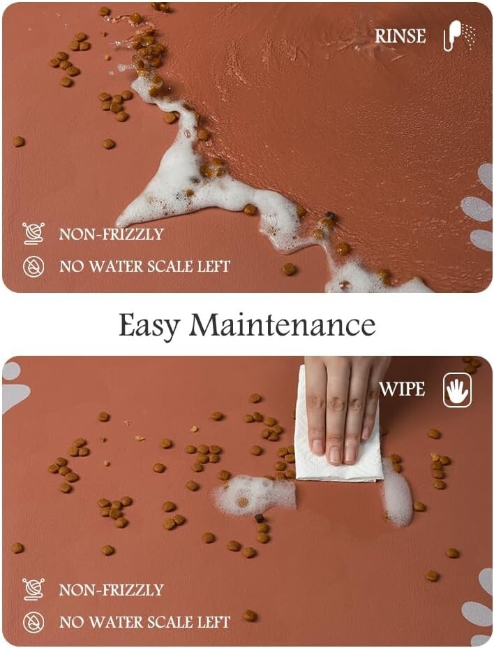 Non-Slip Waterproof Dog Feeding Mat - Absorbent Drying Design for Messy Drinkers