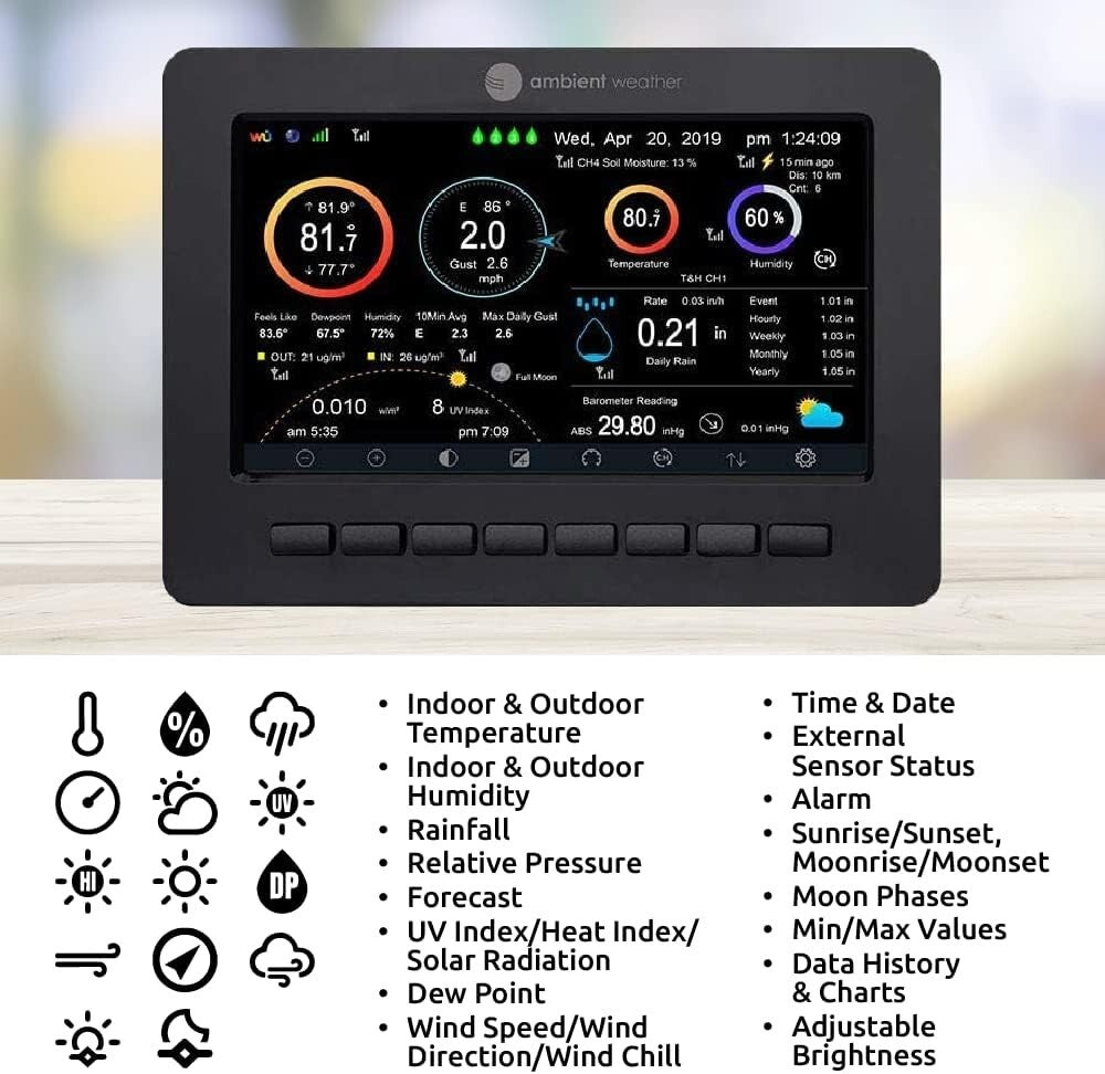 Advanced Ultrasonic Weather Station with TFT LCD Display & Wireless Sensor Array