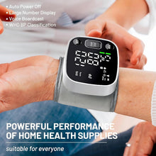 Load image into Gallery viewer, Voice Broadcast Wrist BP Monitor with 240 Readings - Rechargeable &amp; Easy to Use