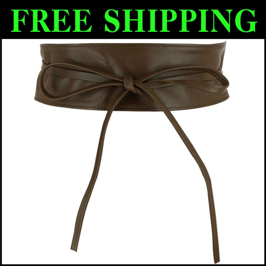 Sustainable Italian Full-Grain Leather Obi Belt - Flattering & Durable Design