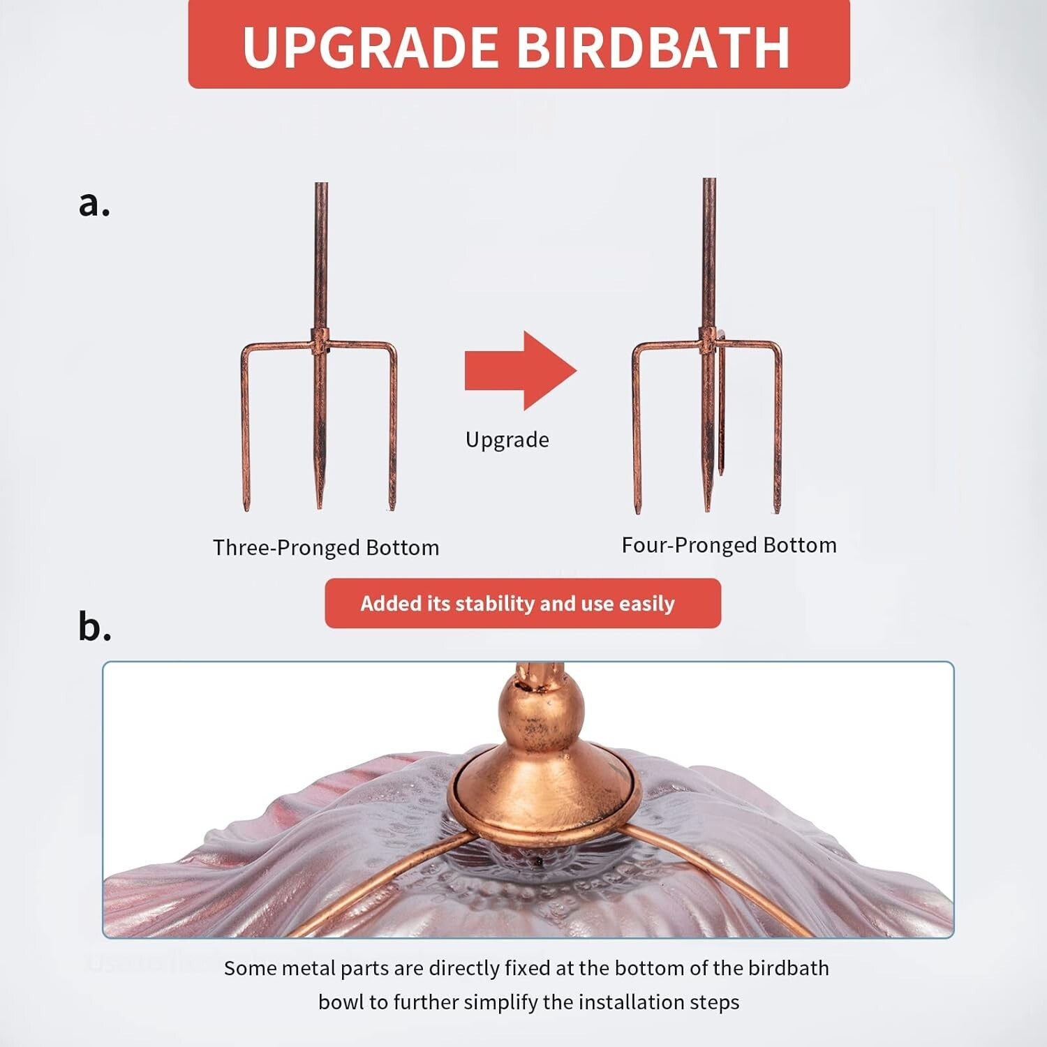 Elegant 31-Inch Birdbath Feeder in Vibrant Red Glass - Perfect for Garden Spaces