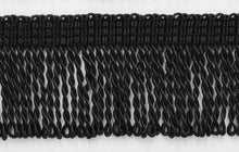 Load image into Gallery viewer, Versatile 10-Yard Bullion Fringe Trim in Pure Black - 2" Decorative Elegance