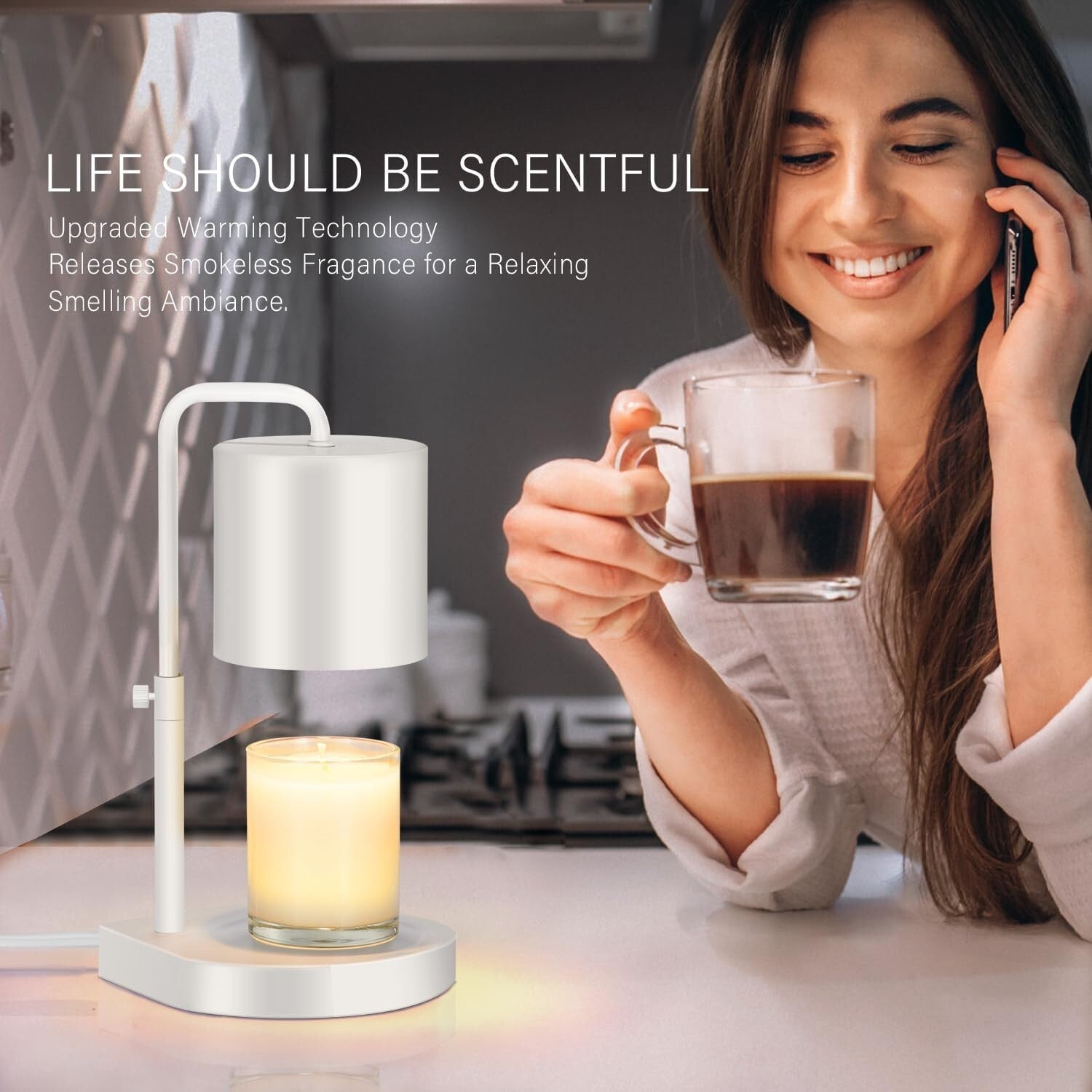 Dimmable Candle Warmer Lamp Set with Timer - Perfect Gift for Moms or Friends