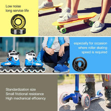 Load image into Gallery viewer, Durable 608rs Skateboard Bearings with Washers - Precision ABEC 9 Performance