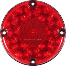 Load image into Gallery viewer, Red 7-Inch Round LED Trailer Lights - 2Pcs Set with Built-in Reflex Reflector