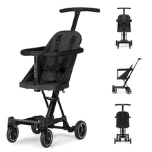Load image into Gallery viewer, Lightweight Coast Rider Stroller - One-Hand Fold, Adjustable Handles, Black