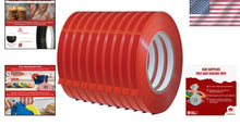 Load image into Gallery viewer, Hand-Tearable Red Sealing Tape - 3/8 in. x 180 yds, Pack of 10 for Easy Use