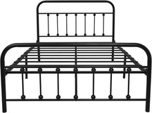 Load image into Gallery viewer, Powder Coated Full Size Bed Frame with Headboard - Space-Saving Storage Solution