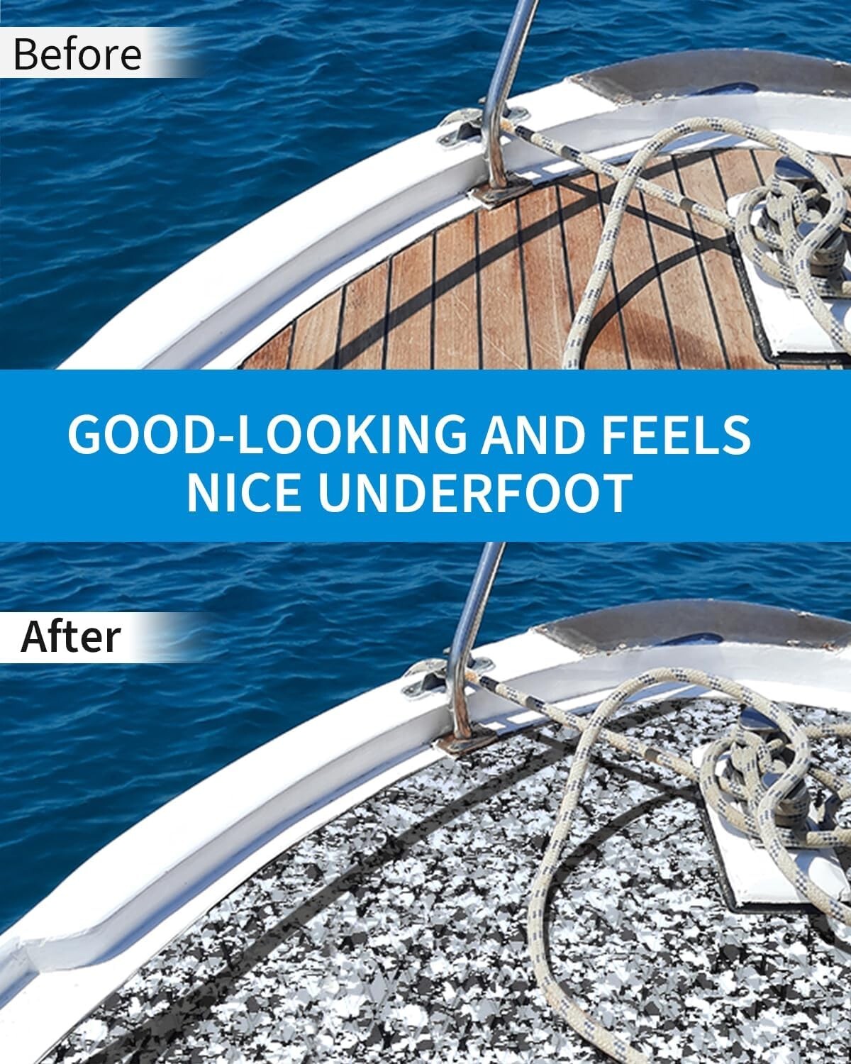 Premium 96''x16'' Anti-Slip EVA Foam Boat Mat – Ideal for Surfboards & Kayaks