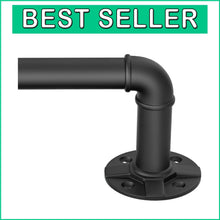 Load image into Gallery viewer, 240-Inch Heavy Duty Black Curtain Rods - Room Darkening &amp; Stylish Design