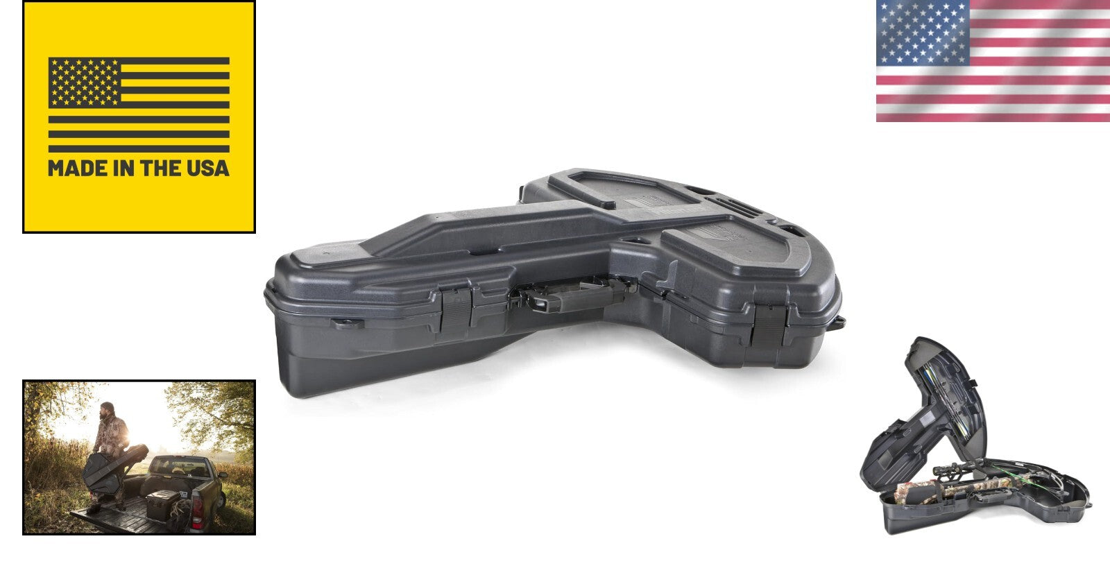 Spire Crossbow Case - Black Hard Shell with Foam Protection & Quiver Storage