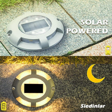 Load image into Gallery viewer, 12 Pack Solar Deck Lights - Stylish Waterproof Oval LED Shine for Pathway Safety