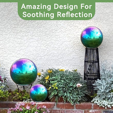 Load image into Gallery viewer, Vibrant 12" Stainless Steel Gazing Globe - Perfect for Modern Garden Design