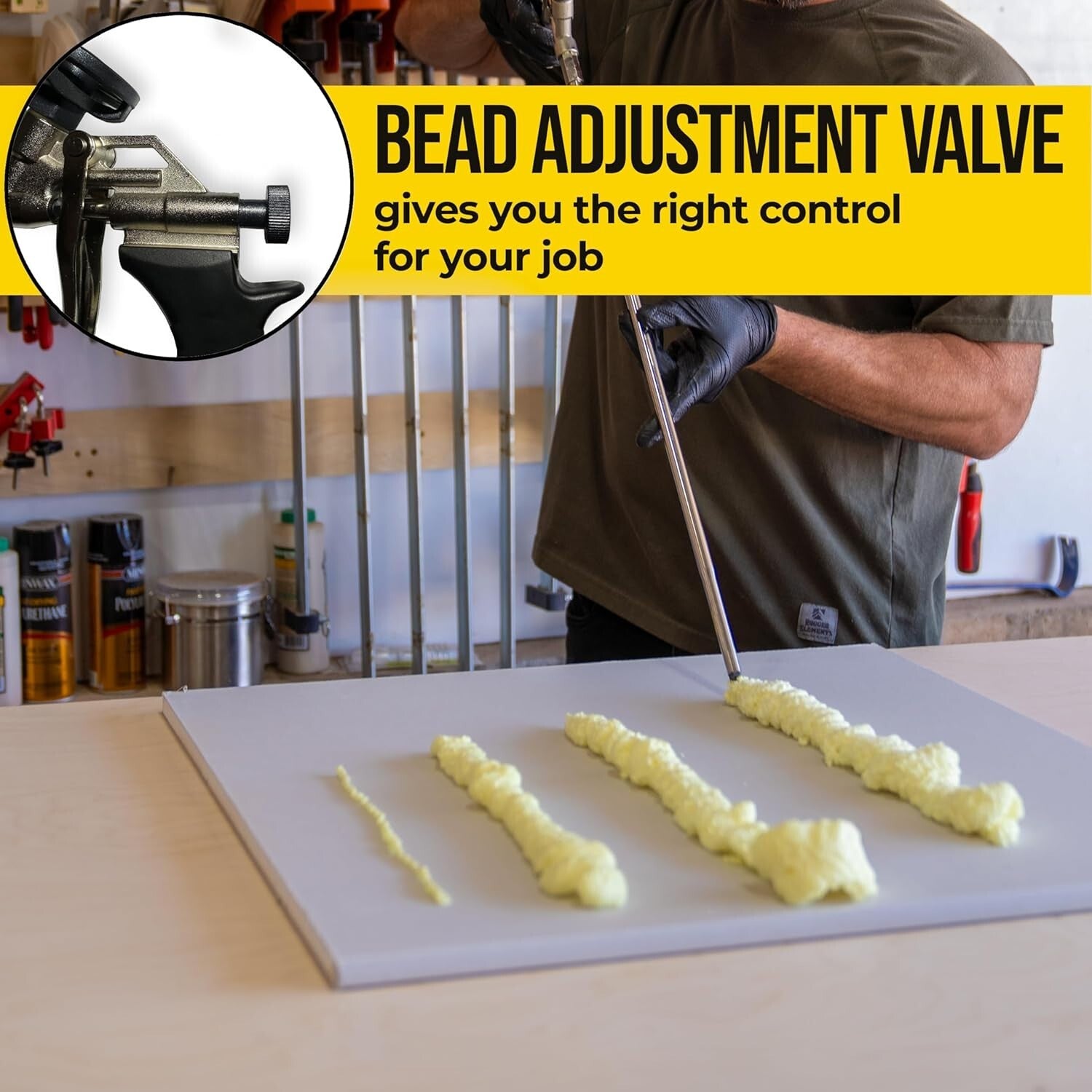 Durable Foam Insulation Gun with Long Nose & Smooth Trigger for Professional Use