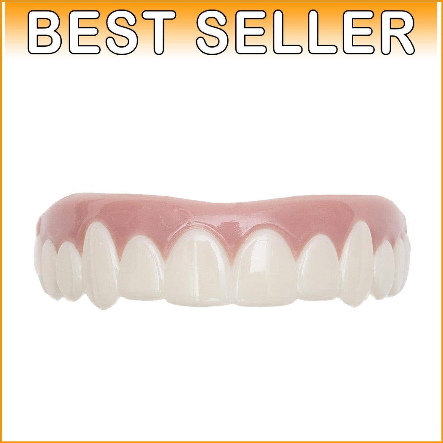 Custom Fit Cosmetic Teeth Uppers - Bleached White - Perfect for Quick Smile Fix