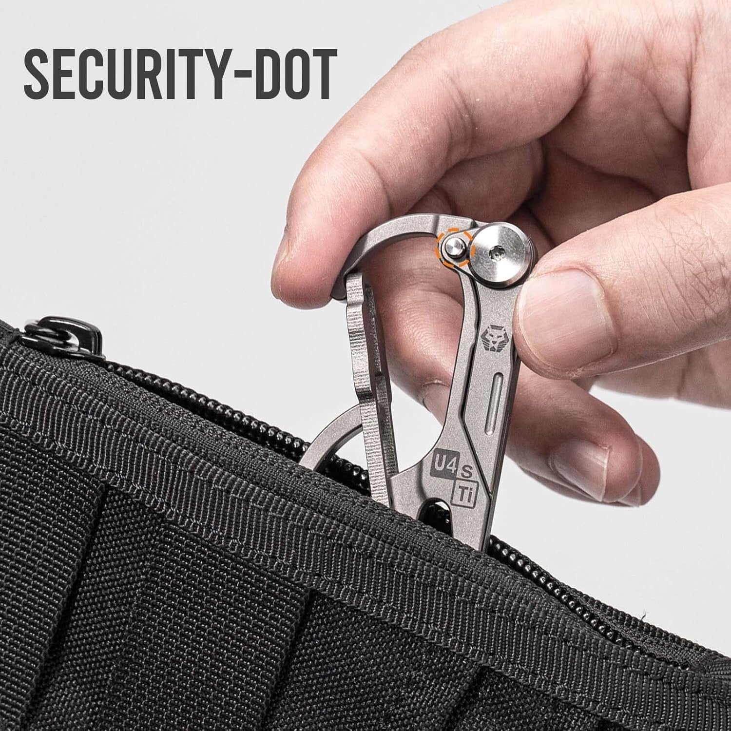 Robust Titanium Keychain Carabiner Clip - Ideal for Outdoor and Everyday Use