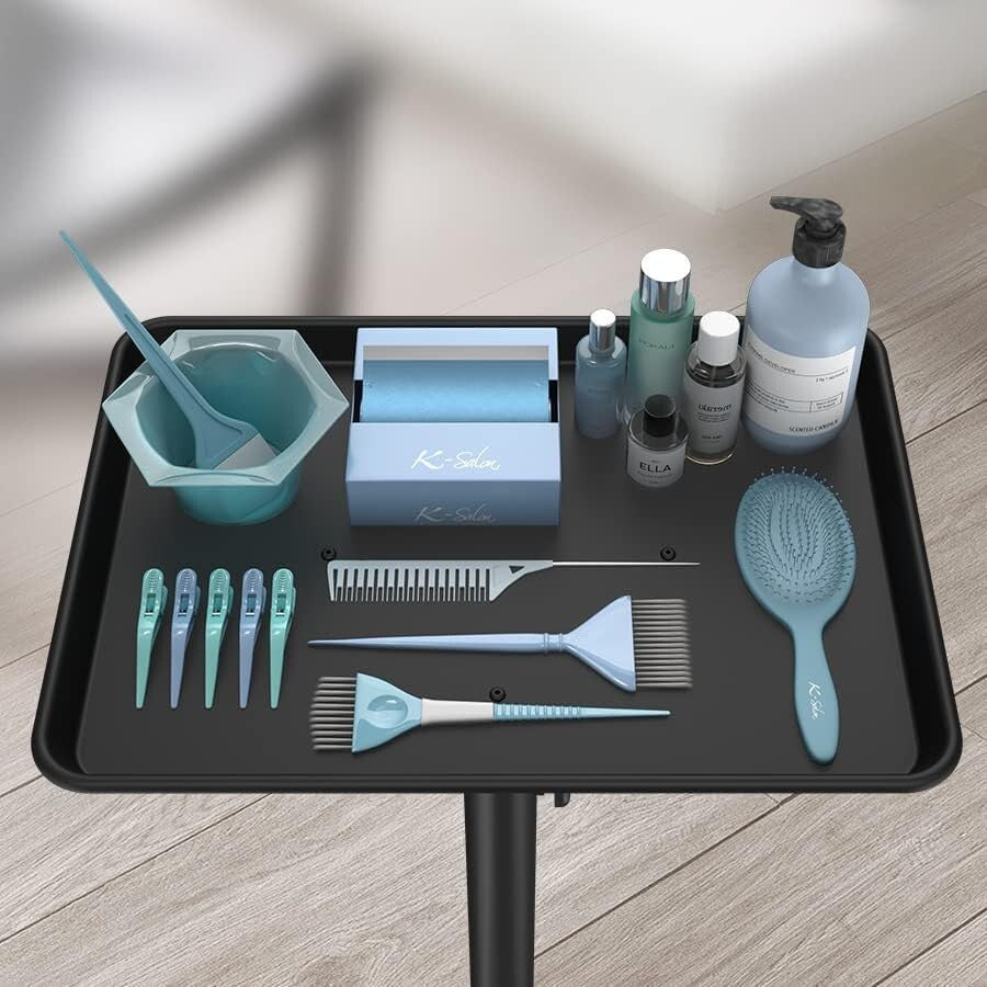 Durable Aluminum Salon Tray with 360° Swivel Wheels - Ideal for Professionals