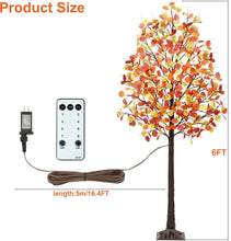 Load image into Gallery viewer, Stunning 6FT Fall Eucalyptus Tree with 130 Lights - Perfect for Indoors/Outdoors