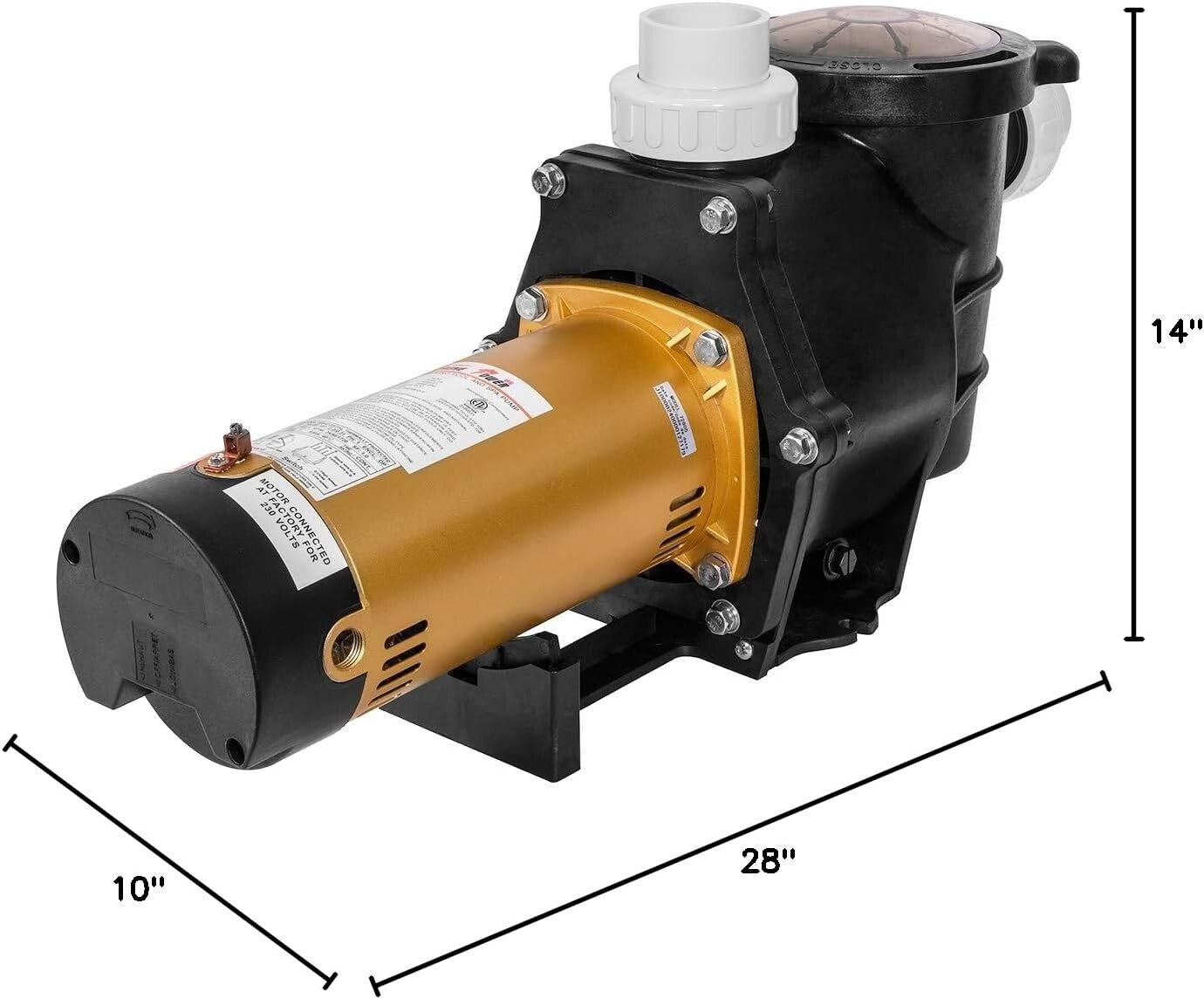 Durable 2HP Self-Priming Pool Pump - Efficient 66ft Lifting Height & 97GPM Flow