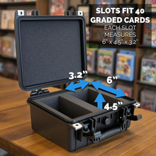 Load image into Gallery viewer, Crushproof Card Storage Box with Dividers for 40 BGS PSA Slabs &amp; 150 Top Loaders