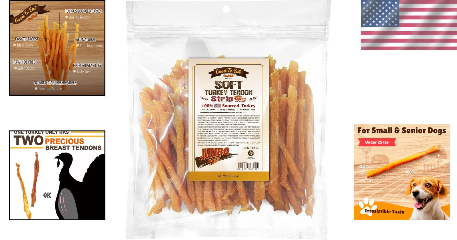 Hypoallergenic Grain-Free Turkey Dog Treats - Ideal for Small Breeds 1 lb