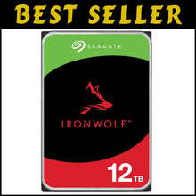 Load image into Gallery viewer, Reliable 12TB IronWolf HDD for RAID Network Storage - 5-Year Warranty Included