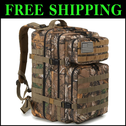 Unisex 45L Waterproof Tactical Backpack with Comfort Features for All Activities