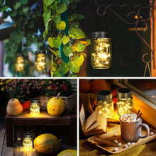 Load image into Gallery viewer, Eco-Friendly Solar-Powered Mason Jar Fairy Lights - 12 Waterproof Outdoor Decor