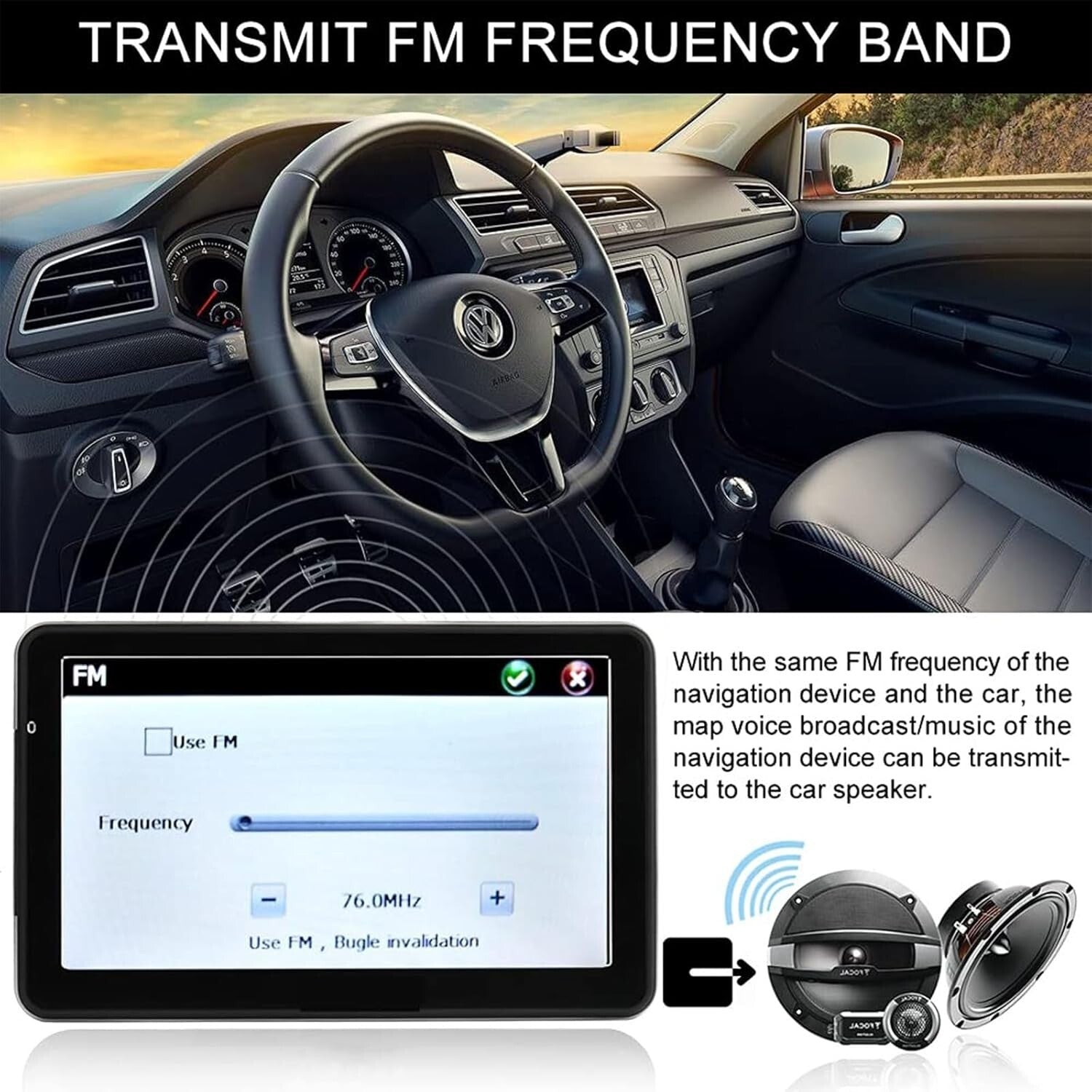 Advanced 7-Inch Car GPS with Real-Time Alerts & Lifetime North America Maps