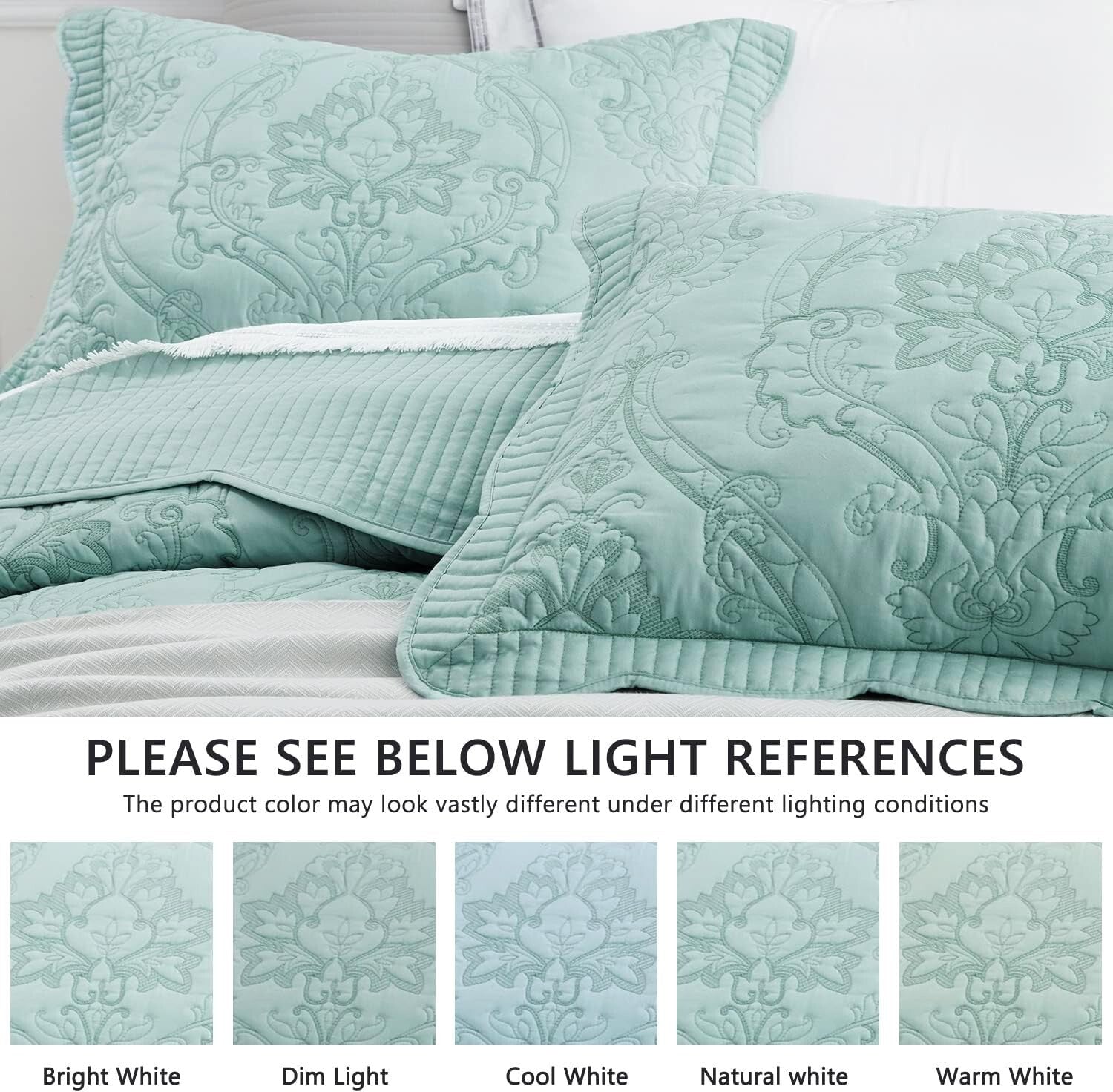 Elegant Lightweight King Bedspread Set with 4 Pieces - Stunning Paisley Design