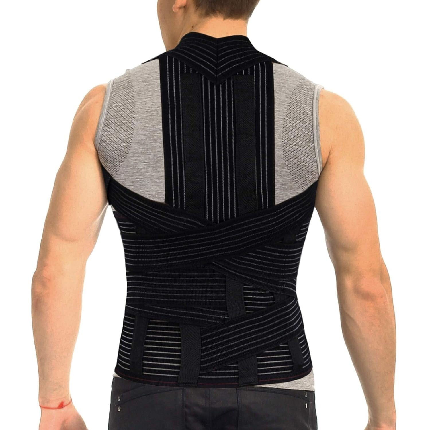 Adjustable TLSO Full Back Brace for Thoracic Kyphosis and Herniated Disc Relief