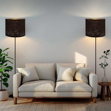 Load image into Gallery viewer, Premium 15" Drum Lamp Shades in Black - Soft Light Diffusion &amp; Easy Assembly