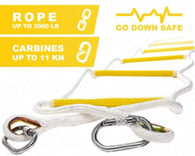 Load image into Gallery viewer, Compact Weather Resistant 8ft Rope Ladder - Ideal for Emergencies &amp; Tree Houses