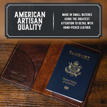 Load image into Gallery viewer, Luxury Leather Passport Holder – Fits 3.5" x 5.5" Field Notes, Travel Organized