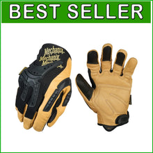 Load image into Gallery viewer, Heavy Duty Genuine Leather Work Gloves - Impact Protection in Black &amp; Brown