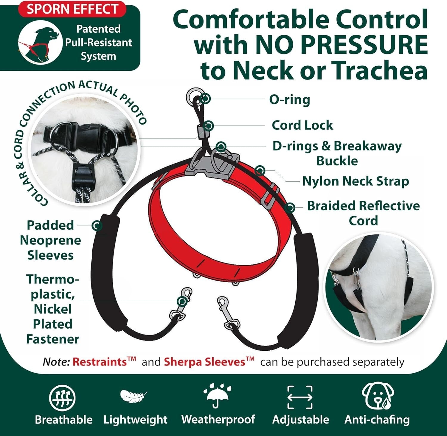 Adjustable Large Dog Harness in Black - No Pull, Padded Comfort Design