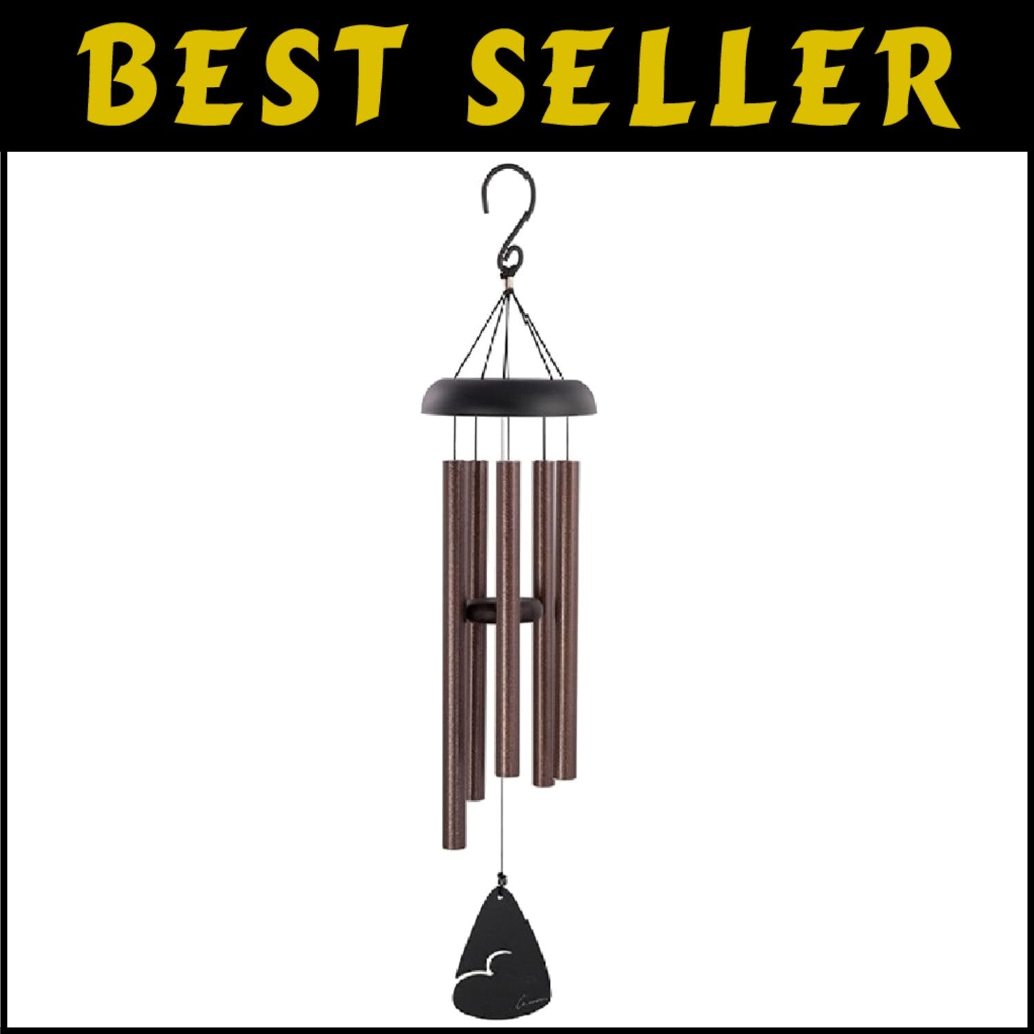 50-Inch Bronze Fleck Aluminum Wind Chime - Classic Design and Soothing Sound