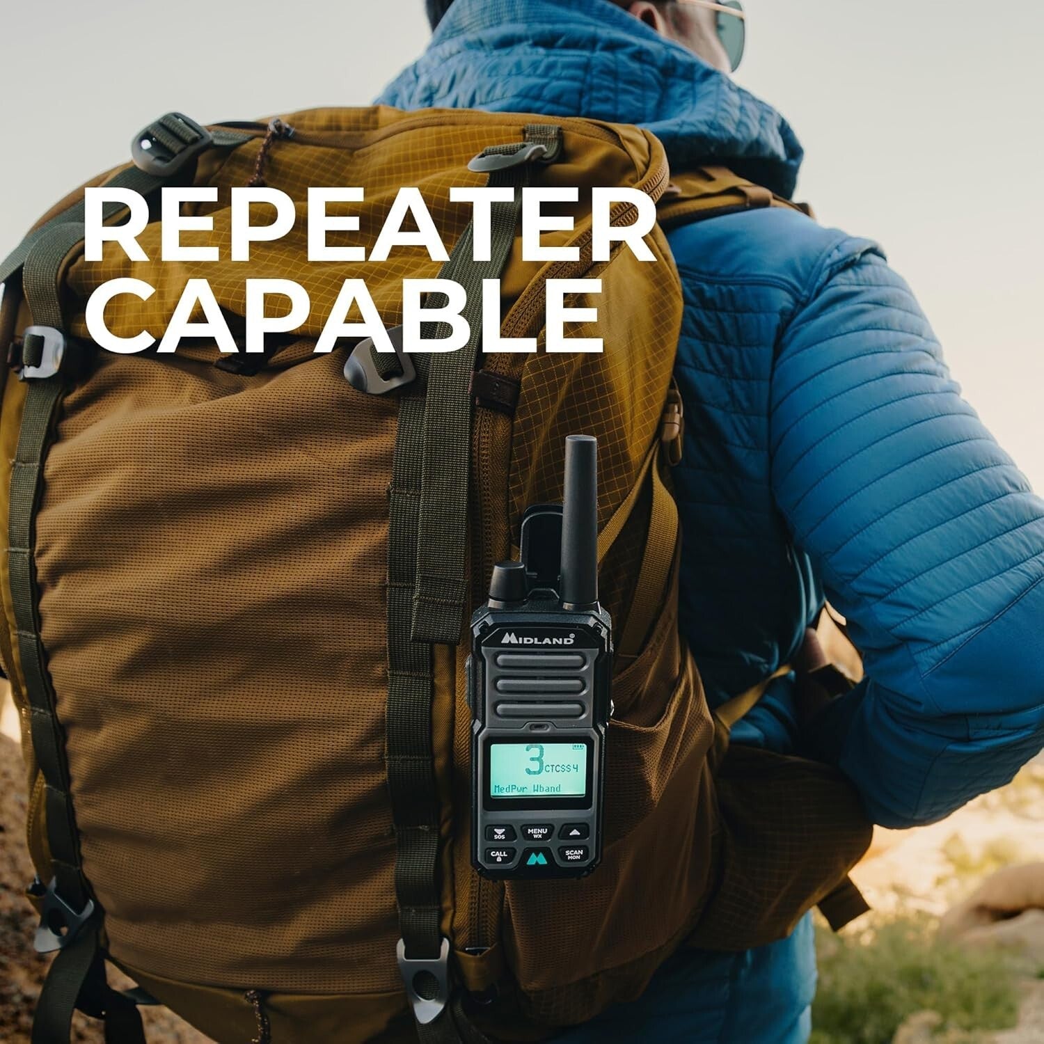 5W GMRS Walkie Talkie - Two-Way Radio with Active Noise Canceling and NOAA Alert