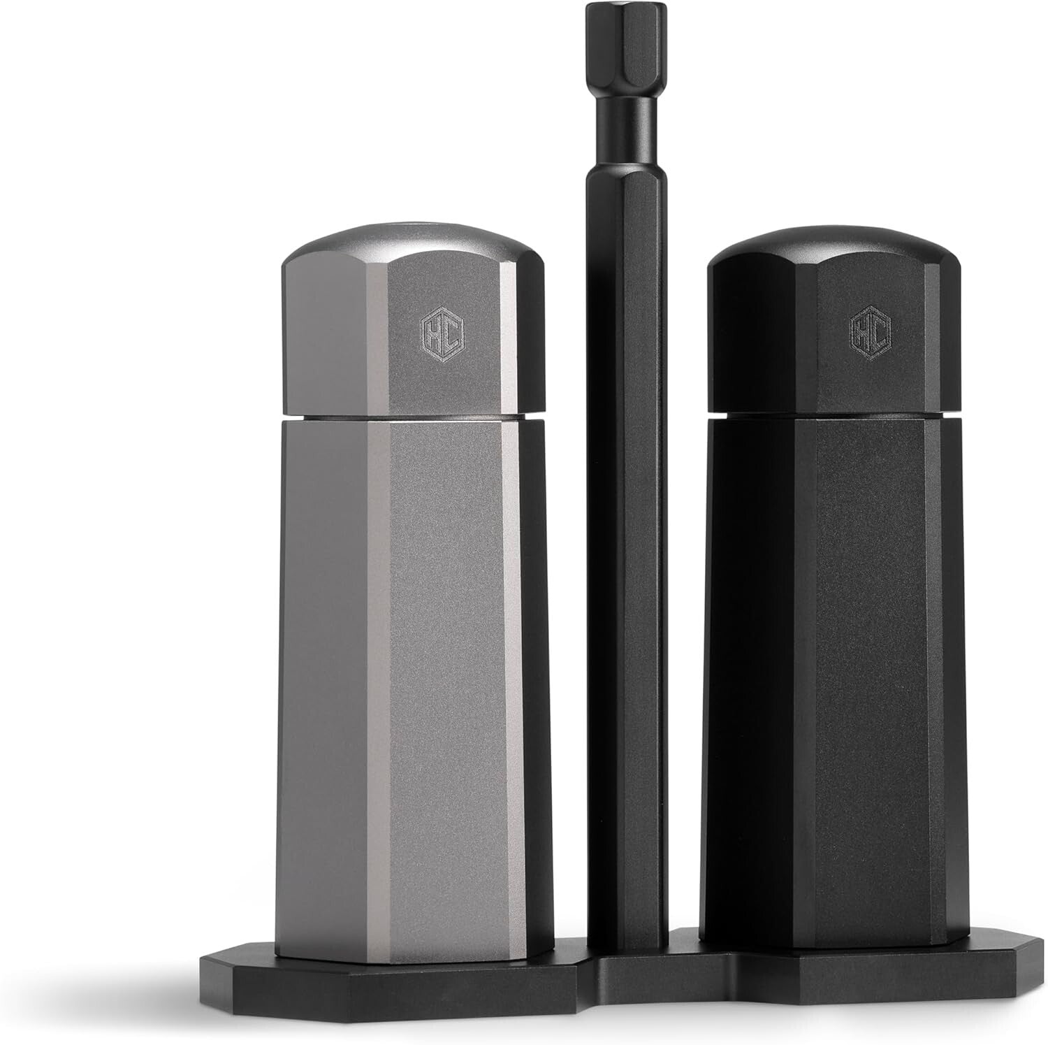 Premium Stainless Steel Salt and Pepper Mill Set with Adjustable Burr Grinder