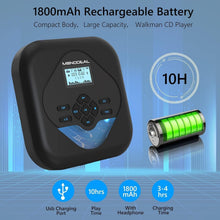 Load image into Gallery viewer, Compact Bluetooth CD Player with LCD Display &amp; Stereo Speakers for Music Sharing