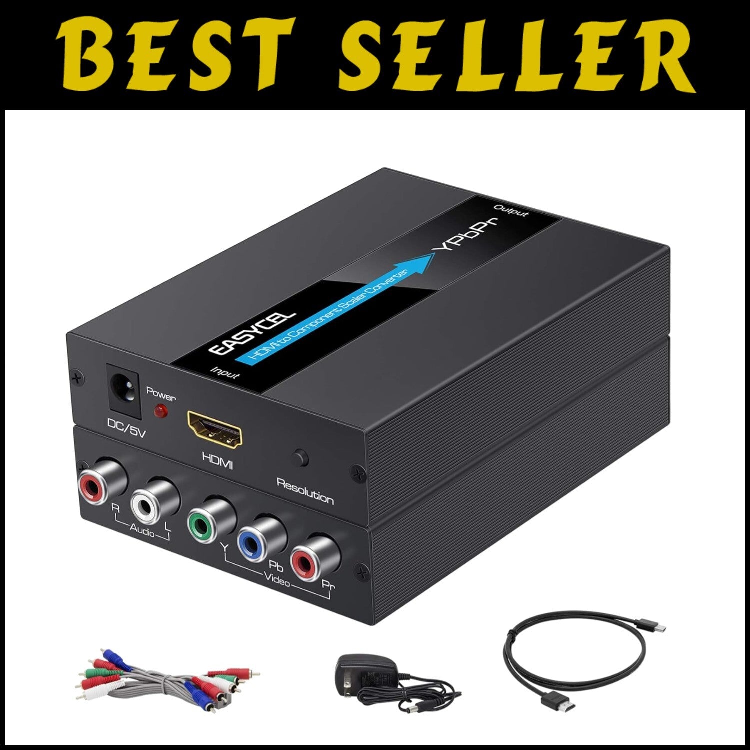 1080P HDMI to Component Converter with Built-in Scaler and Cables Included