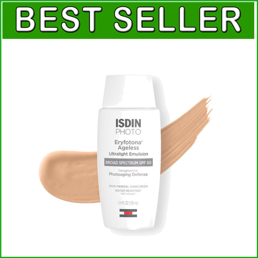 100% Mineral-Based Zinc Oxide Sunscreen SPF 50+ - Unscented & Waterproof