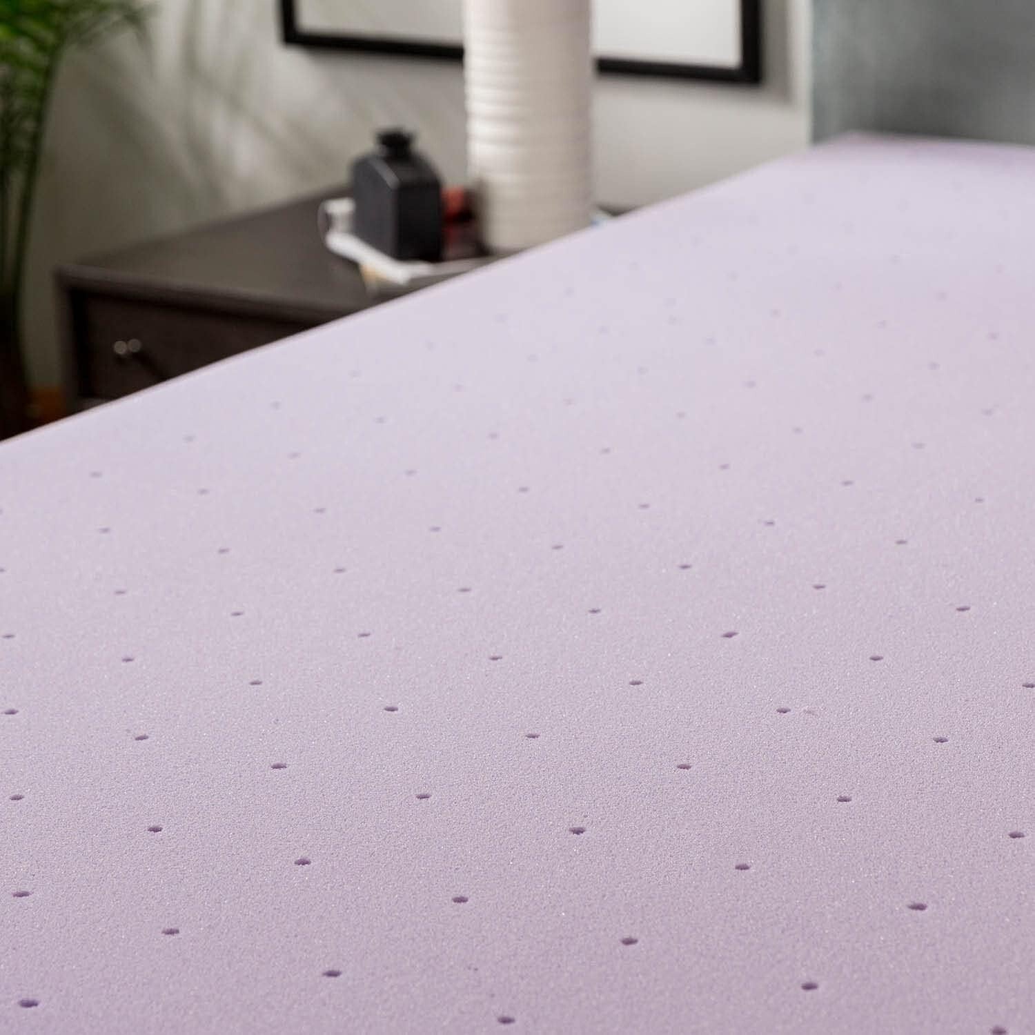Enhanced Sleep with Twin XL 3-Inch Lavender Infused Memory Foam Mattress Topper